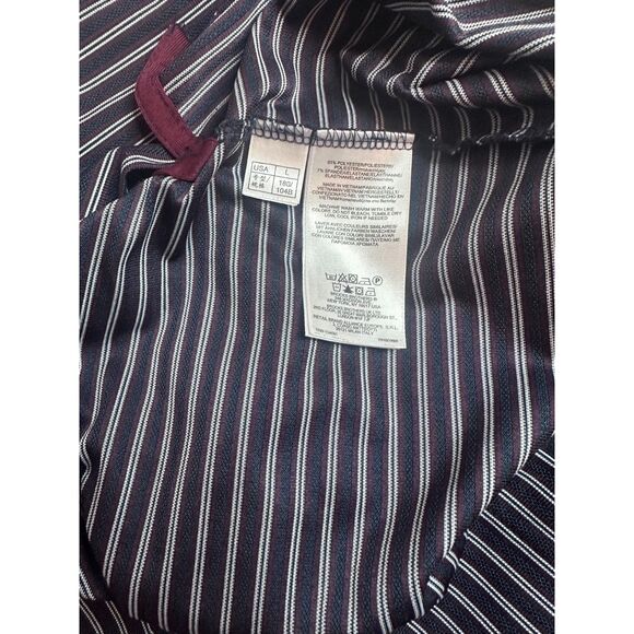 Brooks Brothers Men’s L Performance Polo Stripe Navy Stretch Short Sleeve - Picture 5 of 5